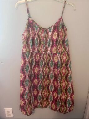 Roper Multicolor Diamond Print Spaghetti Strap Dress • Women’s XL